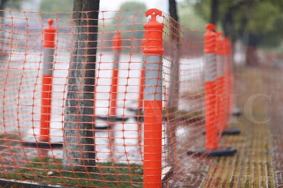 Clôture de barrière de sécurité en plastique de petit pain d'écran de maille de neige orange provisoire en gros