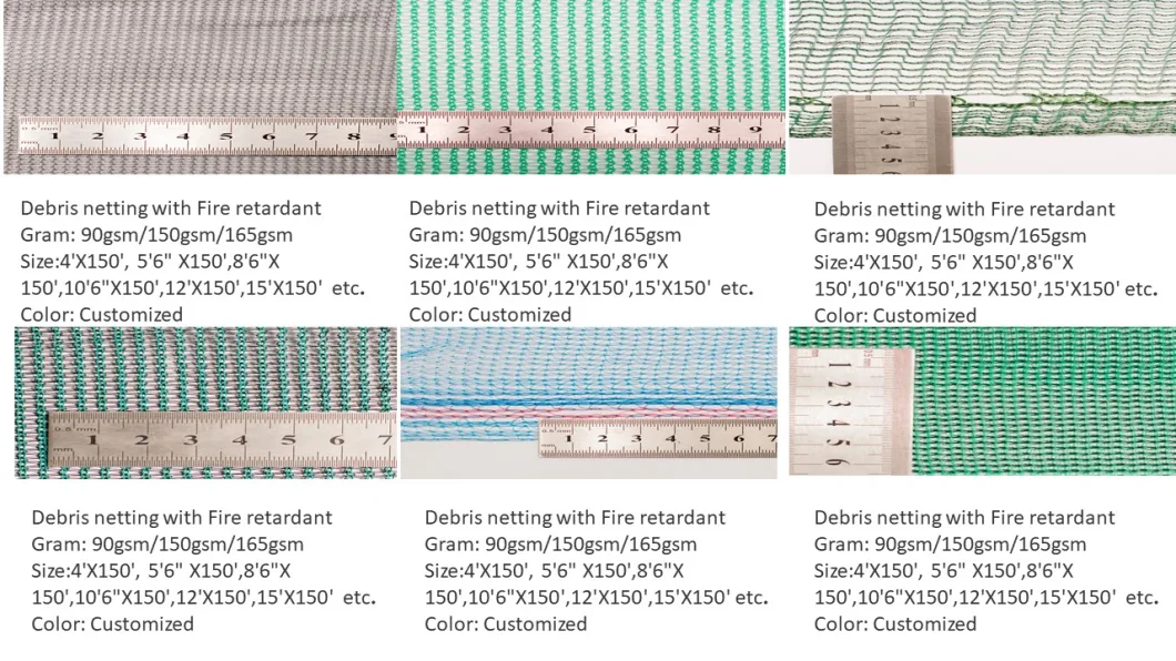 Scaffolding Debris Netting High-Density Net Plastic Safety Fences Screens for Wind Brake Dust Control Construction Sites Safety-Customized Sizes and Colors