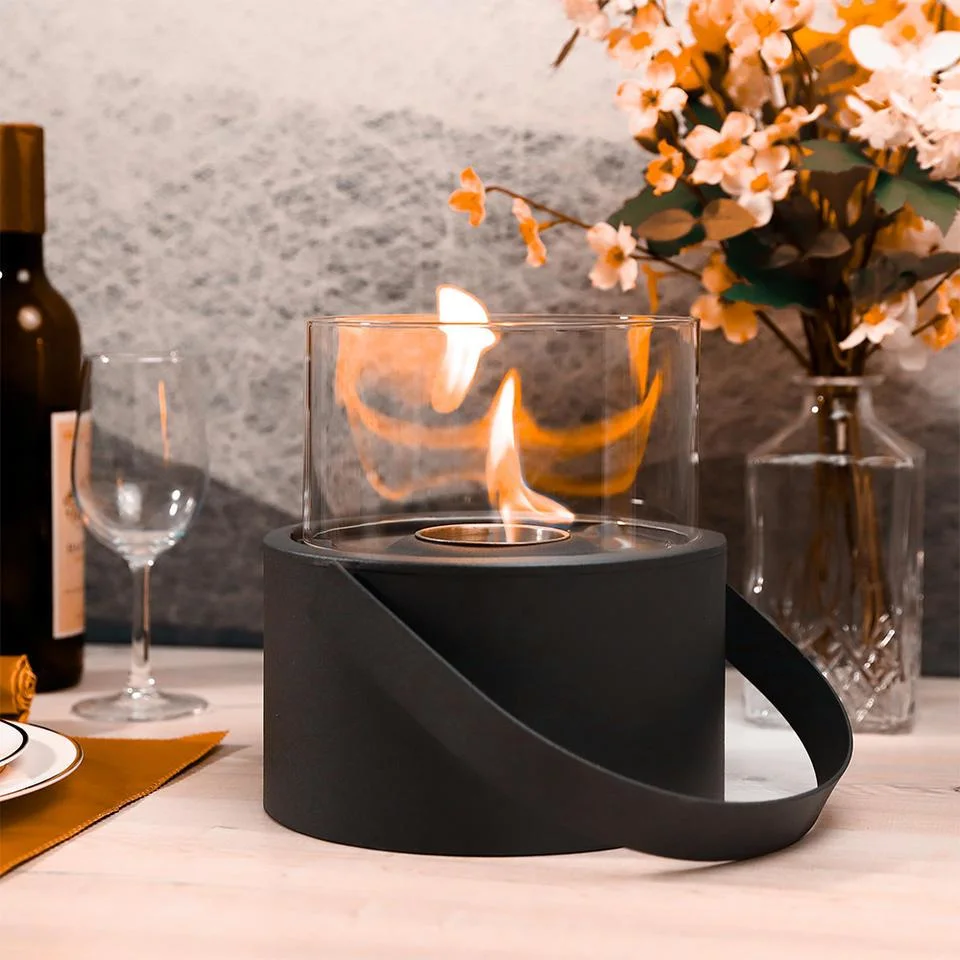 Indoor Portable Fireplace Round Bioethanol Small Fireplace Commercial Small Tabletop Fireplace