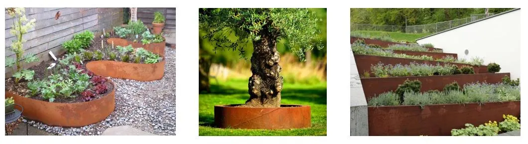 Garden Rusty Metal Corten Steel Simple Rusty Decoration Lawn Edging