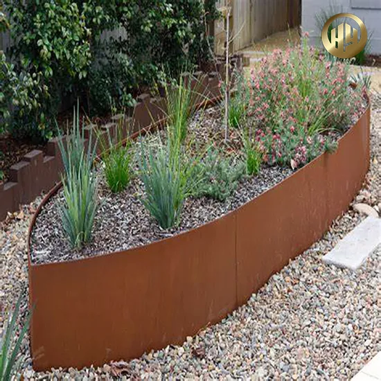 Bordure de jardin paysager en métal en acier Corten extérieur