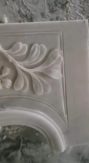 Cheminée en marbre blanc pur de décoration d'intérieur de style occidental (SY-MF021)