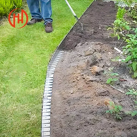 Bordure décorative de pelouse en aluminium pour l'aménagement paysager des bordures en métal de jardin