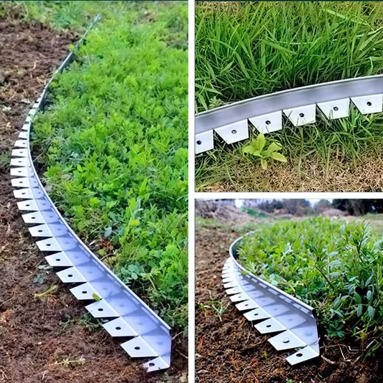 Bordure de pelouse en acier Corten Herbe de lit de jardin