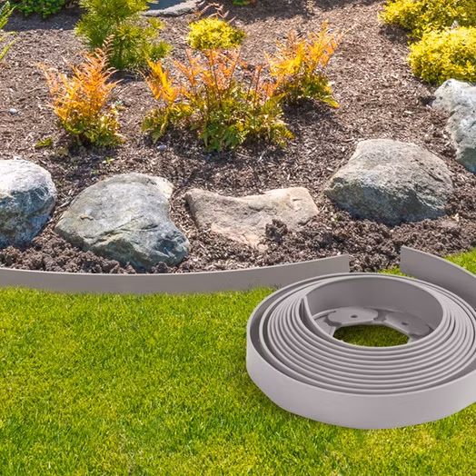 Bordure de paysage en métal facile et attrayante, idée d'aménagement paysager pour bordure de parterre de fleurs de jardin