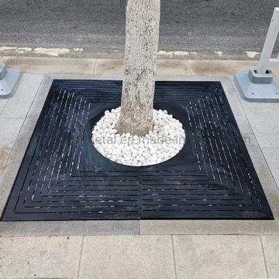 Grille rectangulaire extérieure en acier galvanisée à chaud d'arbre en métal