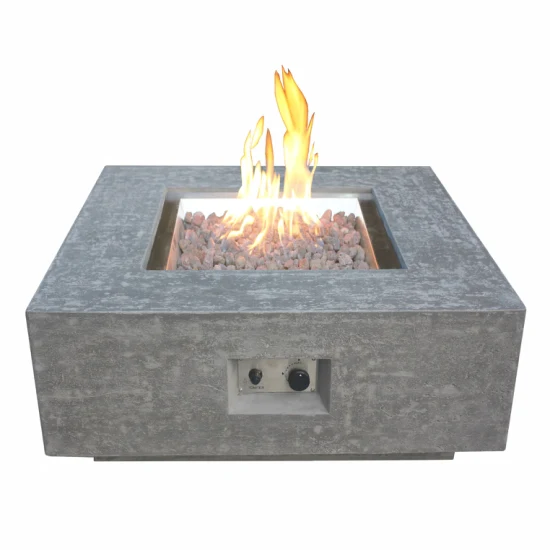 Certificat CE #304 Système de brûleur à foyer carré en acier inoxydable à anneau rond adapté au gaz naturel ou au propane liquide